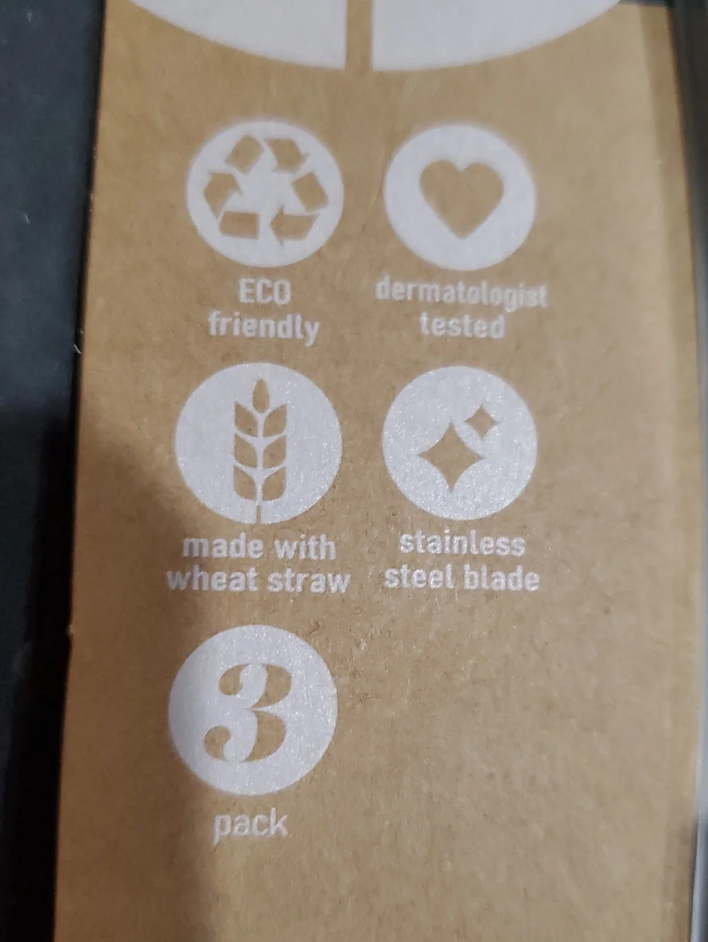 3pack Eco friendly wheat straw sourced dermaplane razors brand new